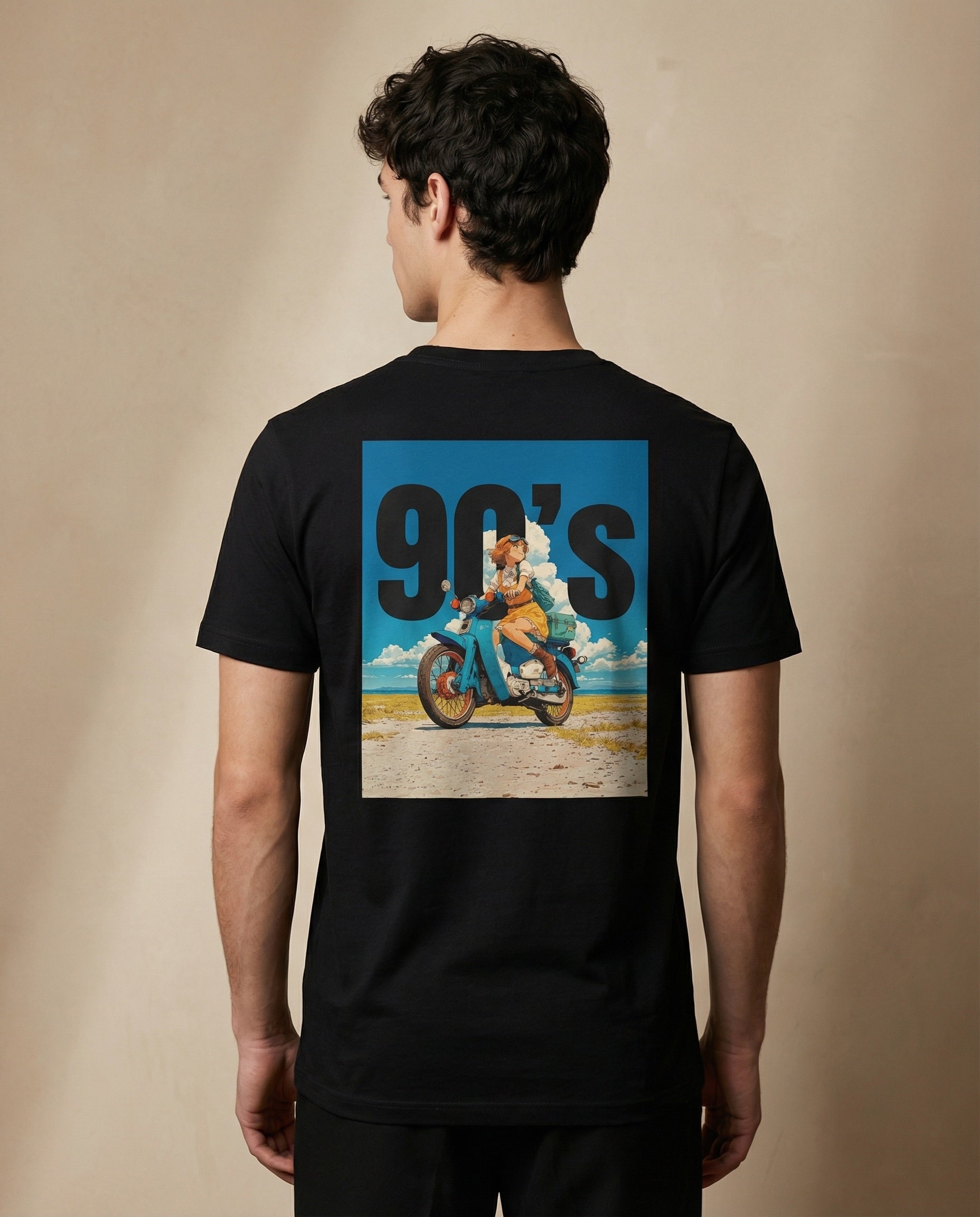 Ninety Aurelia Riviera ’90 Edition print by Aurulu, showcasing vibrant abstract artwork on textured print material.