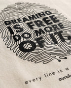 Aurulu women's oversized print tee made from soft material, featuring a relaxed fit and stylish graphic design.