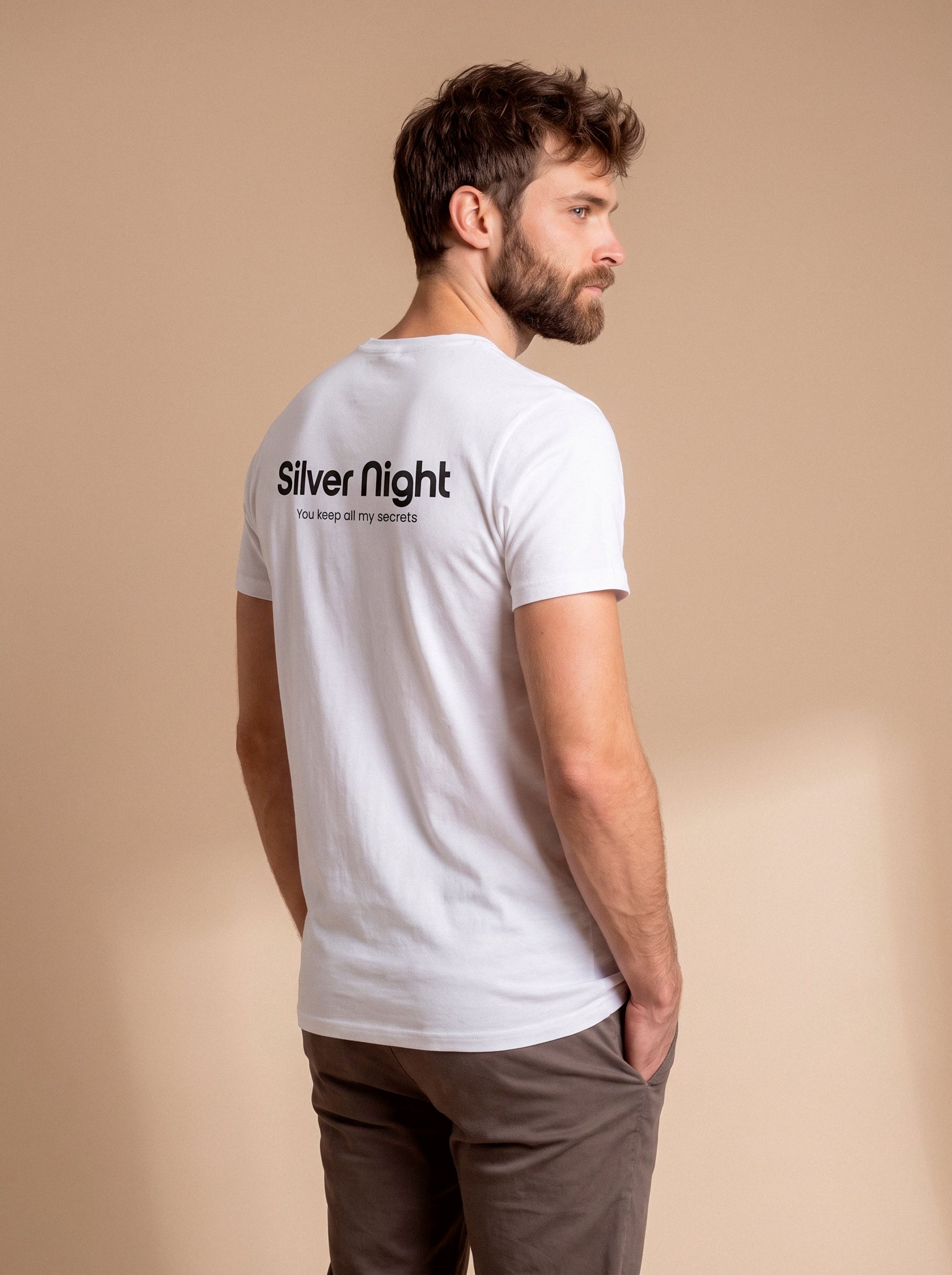 Silver Night Unisex Cotton Tee | Crew Neck T-Shirt