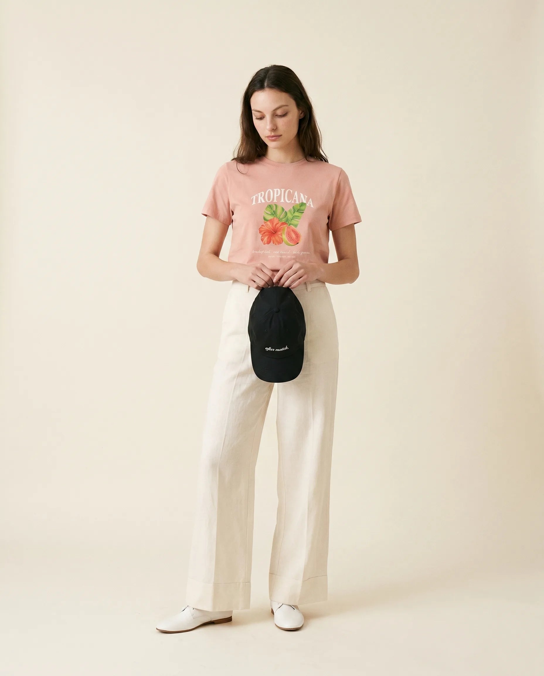 Cotton drill cap with print design from aurulu, after match style, featuring casual, comfortable headwear with a stylish pattern.