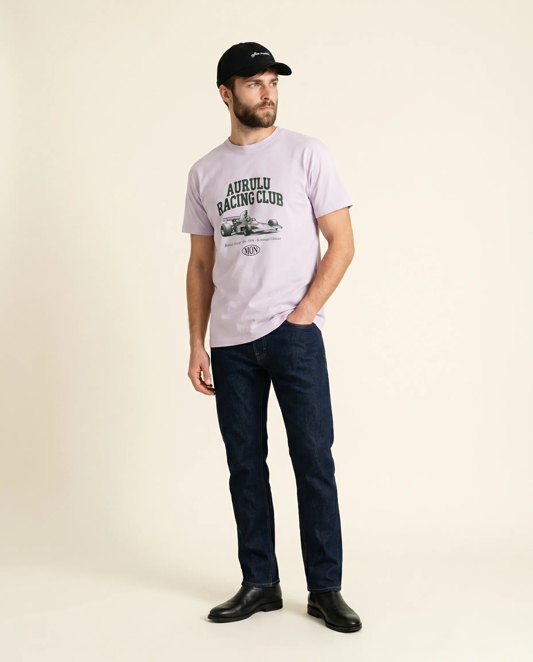 Aurulu after match cotton drill cap with printed material, casual sports headwear designed for comfort and style