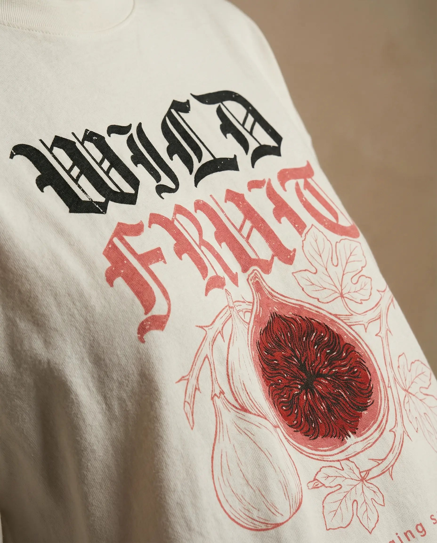Wild Fruit Women's Oversized Tee by aurulu featuring a vibrant fruit print on soft fabric.