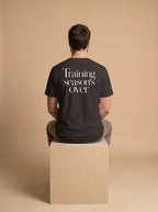 Unisex Training Season’s Over T-shirt by aurulu, premium cotton with print design, displayed on a neutral background.